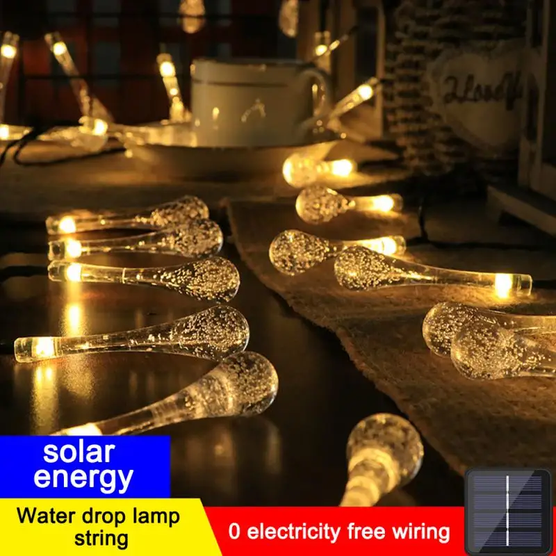 LED Outdoor Water drops Solar Lamp String Lights 7/6.5/5m 50/30/20 LEDs Fairy Holiday Christmas Party Garland Garden Waterproof
LED Outdoor Water drops Solar Lamp String Lights 7/6.5/5m 50/30/20 LEDs Fairy Holiday Christmas Party Garland Garden Waterproof
