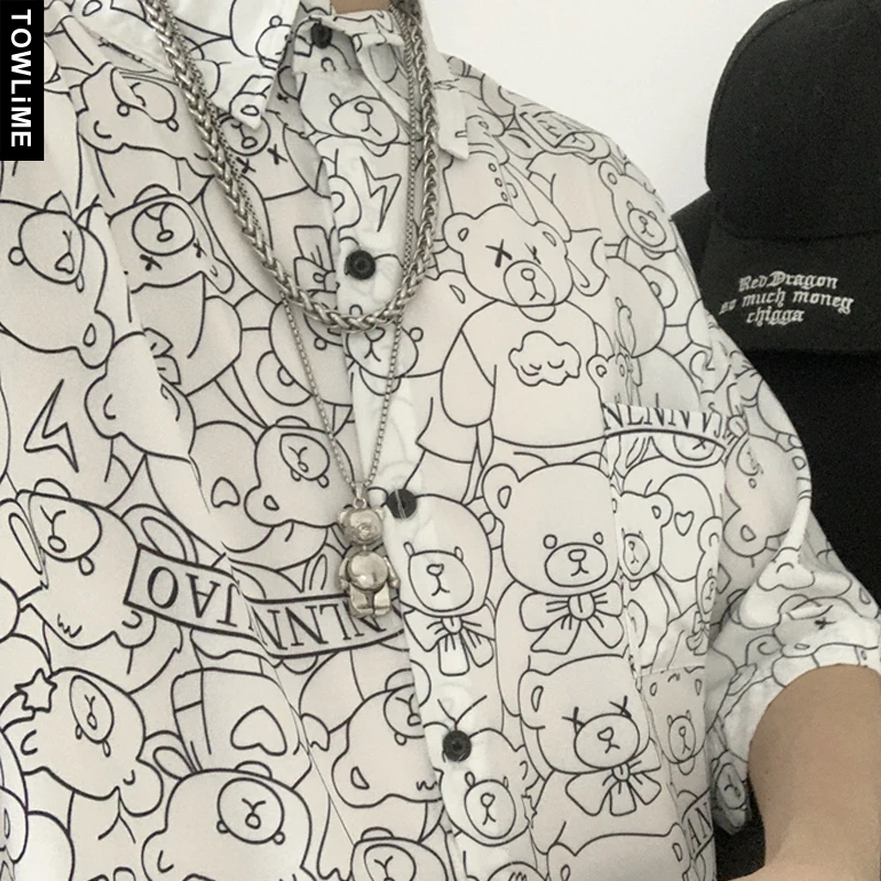Oversized Shirts For Women Cartoon Print Summer Girl Button Up Shirt Streetwear Short Sleeve Harajuku Couple Clothes Blouse Top
Oversized Shirts For Women Cartoon Print Summer Girl Button Up Shirt Streetwear Short Sleeve Harajuku Couple Clothes Blouse Top