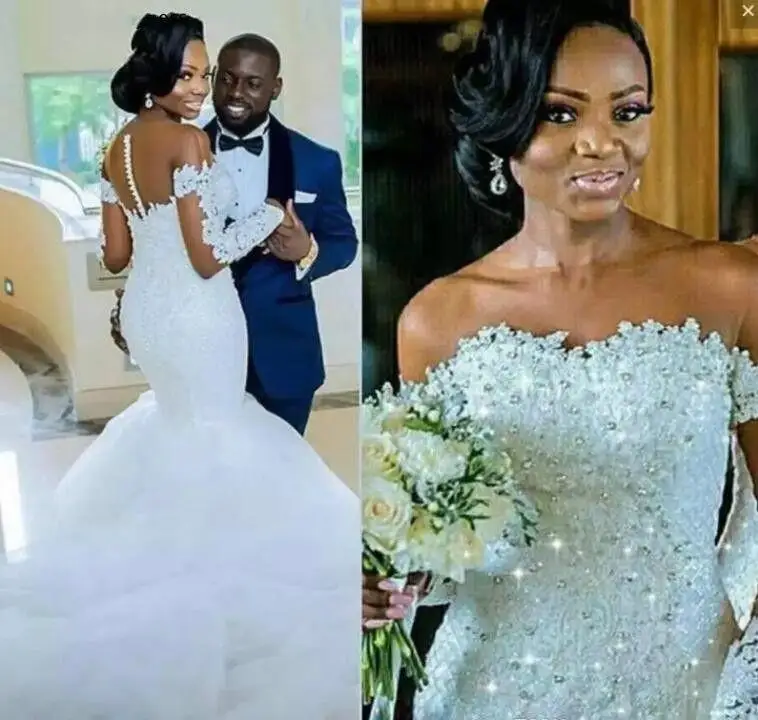 Long Sleeves Mermaid Wedding Dresses 2021 South African Black Girls Beaded Country Garden Formal Bride Bridal Gowns Plus Size
Long Sleeves Mermaid Wedding Dresses 2021 South African Black Girls Beaded Country Garden Formal Bride Bridal Gowns Plus Size