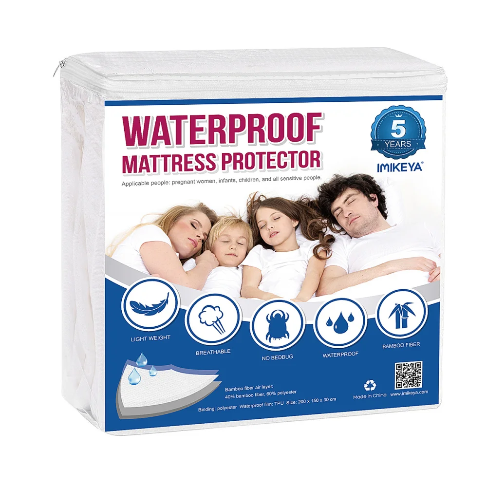IMIKEYA Waterproof Mattress Cover Protector White Mattress Pad Breathable All Surround Bed Pad Cover (Bamboo Fiber Air Laye
IMIKEYA Waterproof Mattress Cover Protector White Mattress Pad Breathable All Surround Bed Pad Cover (Bamboo Fiber Air Laye