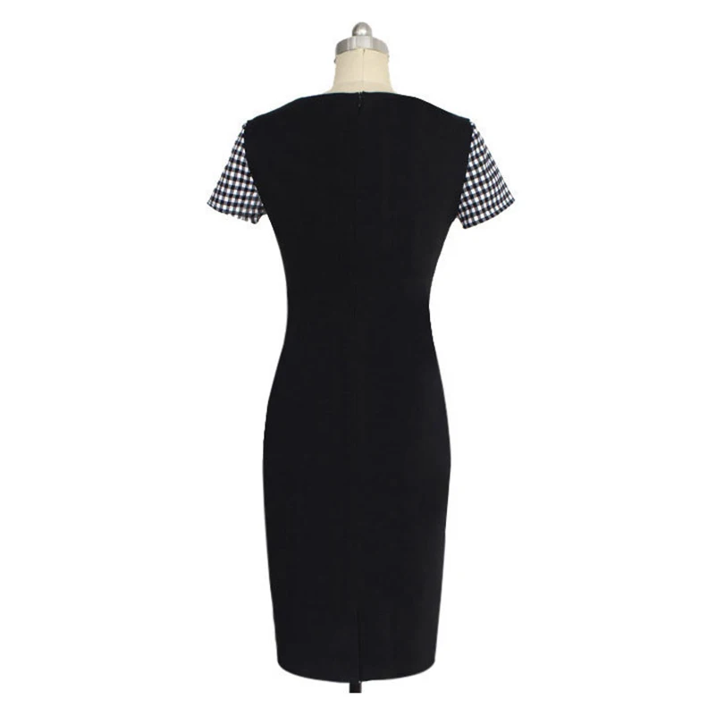 Summer Plaid Office Waist Slim Elegant female Dress 2020 o neck Pencil Women High Fashion Sexy Clothes Black dresses short sleev
Summer Plaid Office Waist Slim Elegant female Dress 2020 o neck Pencil Women High Fashion Sexy Clothes Black dresses short sleev