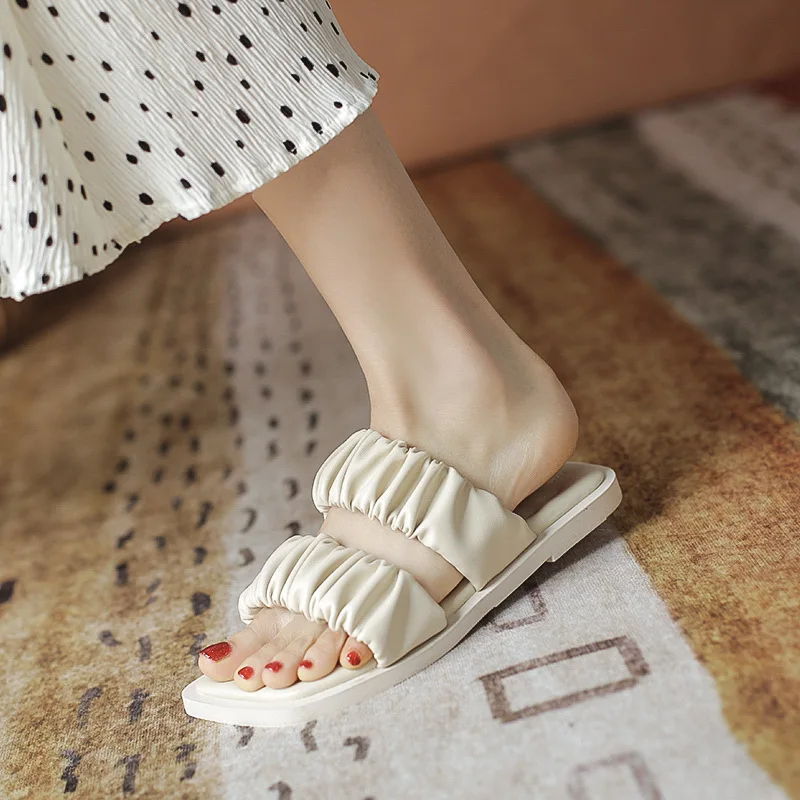 ZAR Slippers Women Summer Luxury 2021 New Folds Fashion Soft Bottom Sandals Flat Flops Casual Woman Shoes Plus Size 39 Sandalias
ZAR Slippers Women Summer Luxury 2021 New Folds Fashion Soft Bottom Sandals Flat Flops Casual Woman Shoes Plus Size 39 Sandalias