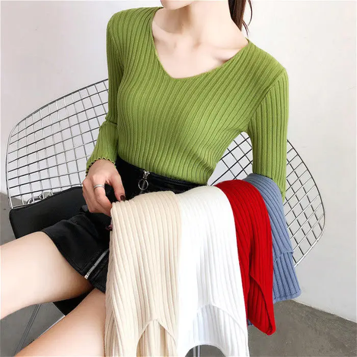 2020 Fall New South Korean version of the jacket with long-sleeved sweater sweater sweater ladies loose weight v-neck sweater
2020 Fall New South Korean version of the jacket with long-sleeved sweater sweater sweater ladies loose weight v-neck sweater
