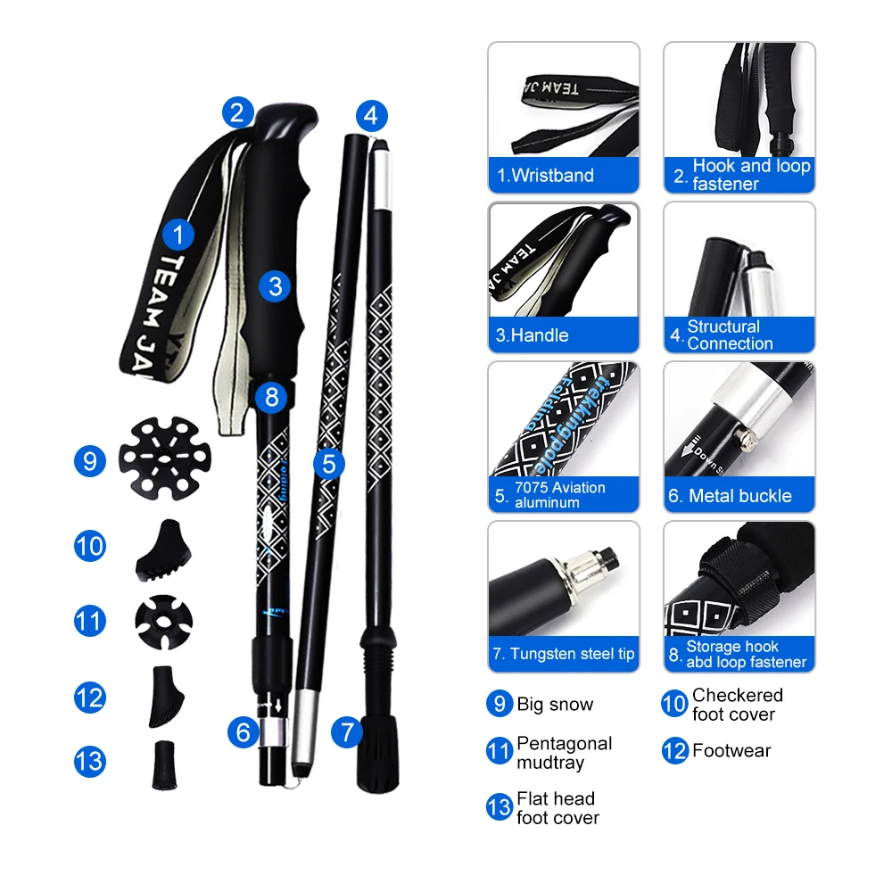 2Pcs Outdoor Walking Sticks Nordic Anti Shock Trekking Poles Telescopic Ultralight Hiking Sticks Aluminum Walking Crutches Canes
2Pcs Outdoor Walking Sticks Nordic Anti Shock Trekking Poles Telescopic Ultralight Hiking Sticks Aluminum Walking Crutches Canes