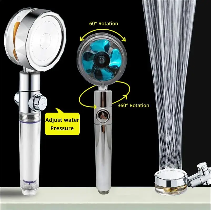 360 Degrees Rotating Rainfall With Small Fan Hand-held Shower Head High Pressure Spray Nozzle Water Saving Bathroom Accessories
360 Degrees Rotating Rainfall With Small Fan Hand-held Shower Head High Pressure Spray Nozzle Water Saving Bathroom Accessories