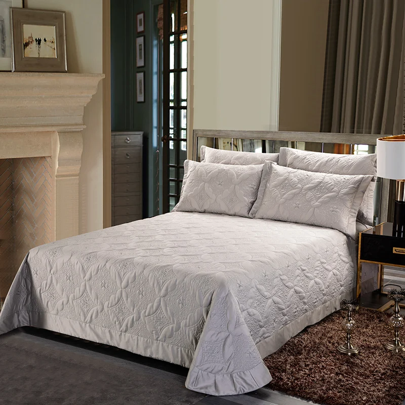 3Pieces King Size Luxury 600TC Egyptian Cotton Quilted Bedspread Bed Coverlet Set With Match Solid Pillowcase Color Multi
3Pieces King Size Luxury 600TC Egyptian Cotton Quilted Bedspread Bed Coverlet Set With Match Solid Pillowcase Color Multi