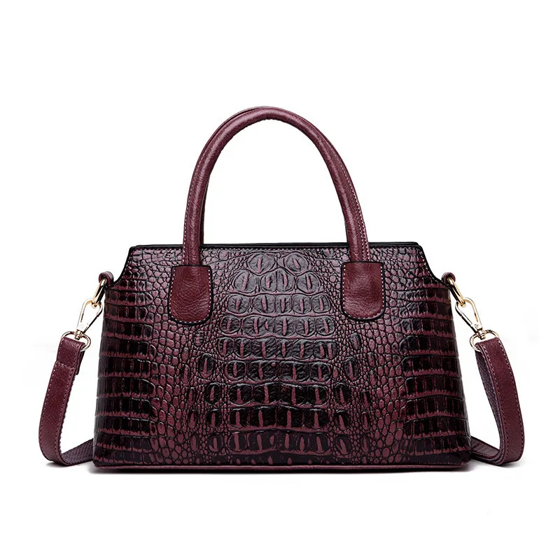 

2020 Kajie Vintage Crocodile Genuine Leather Luxury Designer Handbags Women Bags Woman Shoulder Bag Female Bolsas Tote