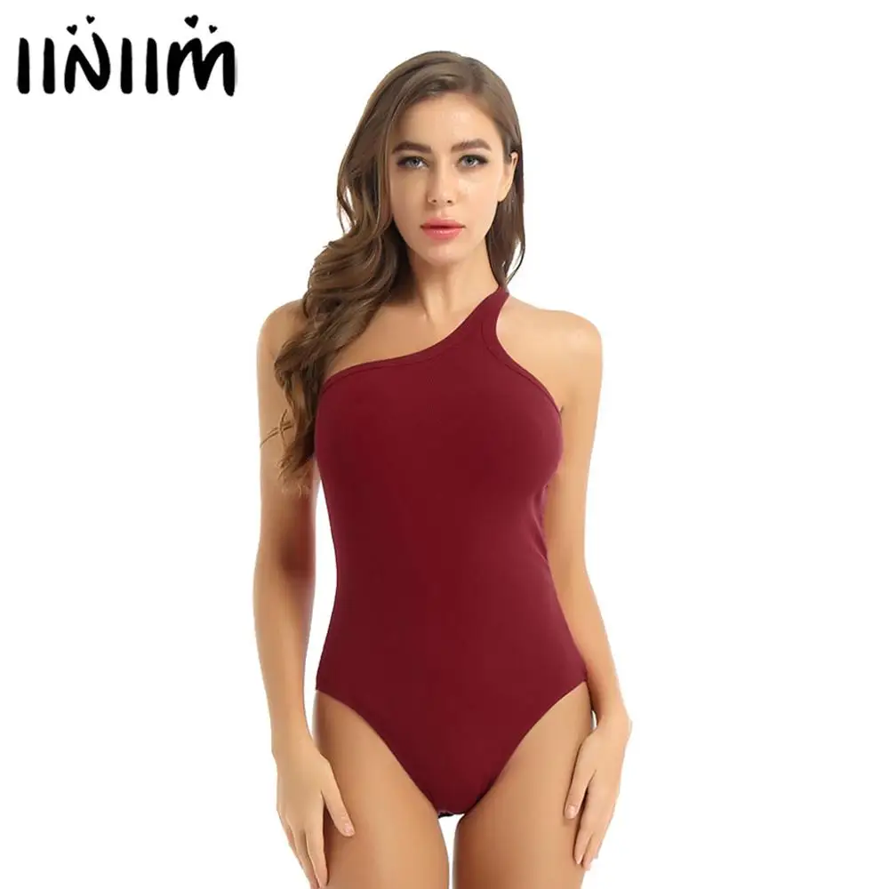 Women Ladies Fashion Solid Summer Bodysuits One Shoulder High Cut Vest Bodysuit Knit Leotard Top Blouse Sexy Clubwear Dancewear 
Women Ladies Fashion Solid Summer Bodysuits One Shoulder High Cut Vest Bodysuit Knit Leotard Top Blouse Sexy Clubwear Dancewear