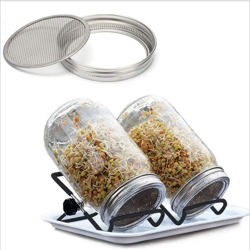 Ordinary Mouth Glass Mason Jar, 2PCS Glass Can, With Stainless Steel 304 Germinating Lid Strainer
Ordinary Mouth Glass Mason Jar, 2PCS Glass Can, With Stainless Steel 304 Germinating Lid Strainer