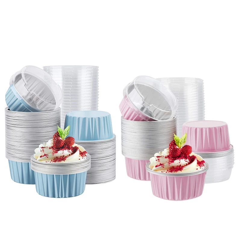 100Pcs 5Oz 125Ml Disposable Cake Baking Cups Muffin Liners Cups with Lids Aluminum Foil Cupcake Baking Cups
100Pcs 5Oz 125Ml Disposable Cake Baking Cups Muffin Liners Cups with Lids Aluminum Foil Cupcake Baking Cups