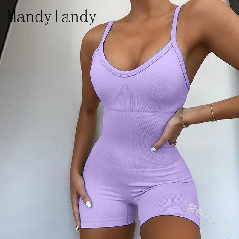 Mandylandy Playsuits Summer Casual Sleeveless Backless High Waist Sports Straight Playsuits Women's Sexy Slim V-neck Playsuits
Mandylandy Playsuits Summer Casual Sleeveless Backless High Waist Sports Straight Playsuits Women's Sexy Slim V-neck Playsuits