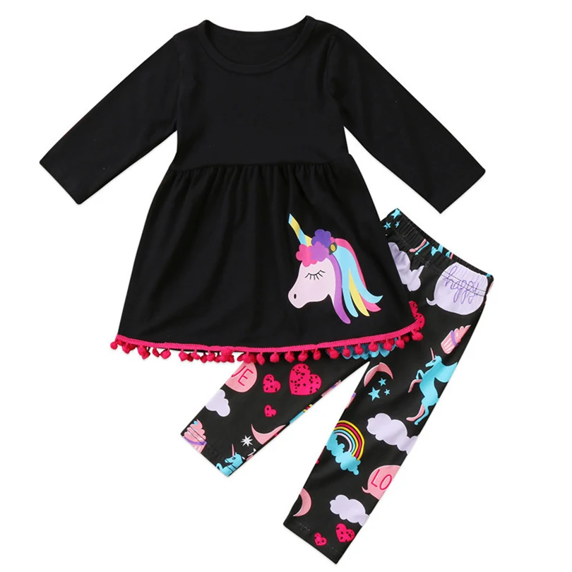 Children Cartoon Unicorn Graffiti Clothing Sets New New Autumn Fall Kids Girls T-Shirt And Pants Suits Casual Outfits 2-5 Years
Children Cartoon Unicorn Graffiti Clothing Sets New New Autumn Fall Kids Girls T-Shirt And Pants Suits Casual Outfits 2-5 Years