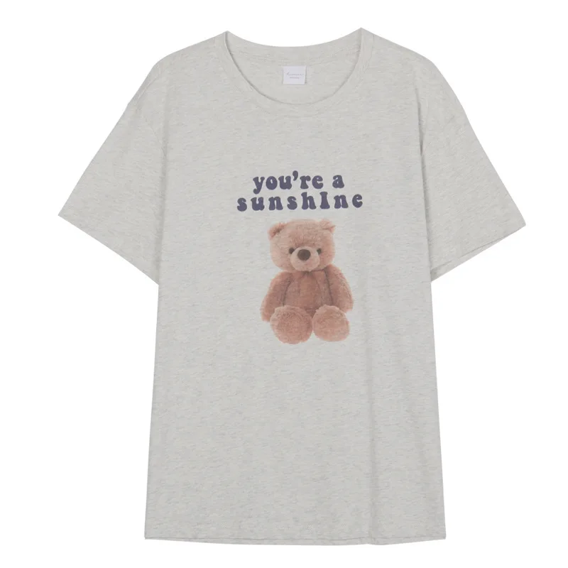Cute Bear Letter Printed T-shirt for Women 2021 Summer New Fashion Loose Bottoming Short Sleeve Top
Cute Bear Letter Printed T-shirt for Women 2021 Summer New Fashion Loose Bottoming Short Sleeve Top