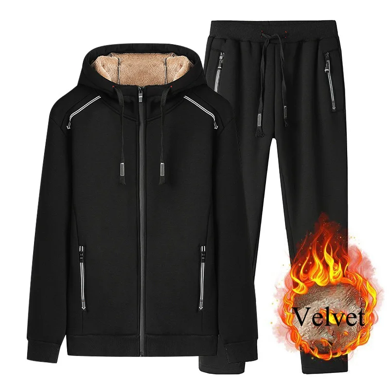 2021 Sports Wear Winter Tracksuit Mens Running Sets Velvet Fleece Two Piece Thick Sweatshirt Sport Suit Man Outfits Jogger Set
2021 Sports Wear Winter Tracksuit Mens Running Sets Velvet Fleece Two Piece Thick Sweatshirt Sport Suit Man Outfits Jogger Set