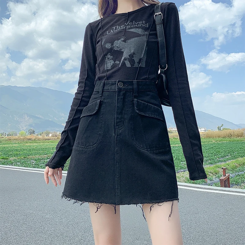 GUUZYUVIZ Ragged Side Trend Denim Mini Skirt Sexy High Waist Skirts Womens New Summer Simple Casual Loose Fit
GUUZYUVIZ Ragged Side Trend Denim Mini Skirt Sexy High Waist Skirts Womens New Summer Simple Casual Loose Fit