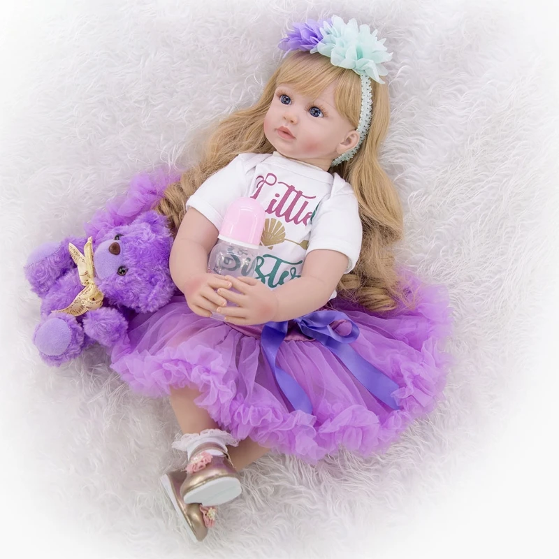 24In Looking Lifelike Realistic Baby Long Hair Newborn Care Easy Open Eyes Toy for Children and the Elderly Xmas Gift
24In Looking Lifelike Realistic Baby Long Hair Newborn Care Easy Open Eyes Toy for Children and the Elderly Xmas Gift