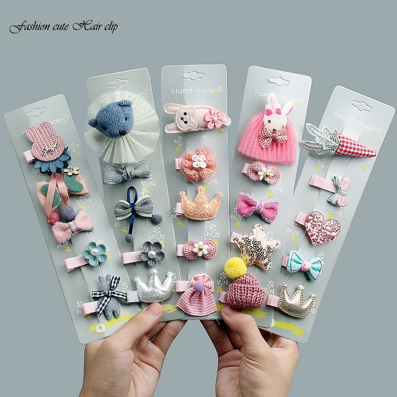 5 шт./компл. милые детские заколки для волос головной убор принцесса полная сумка