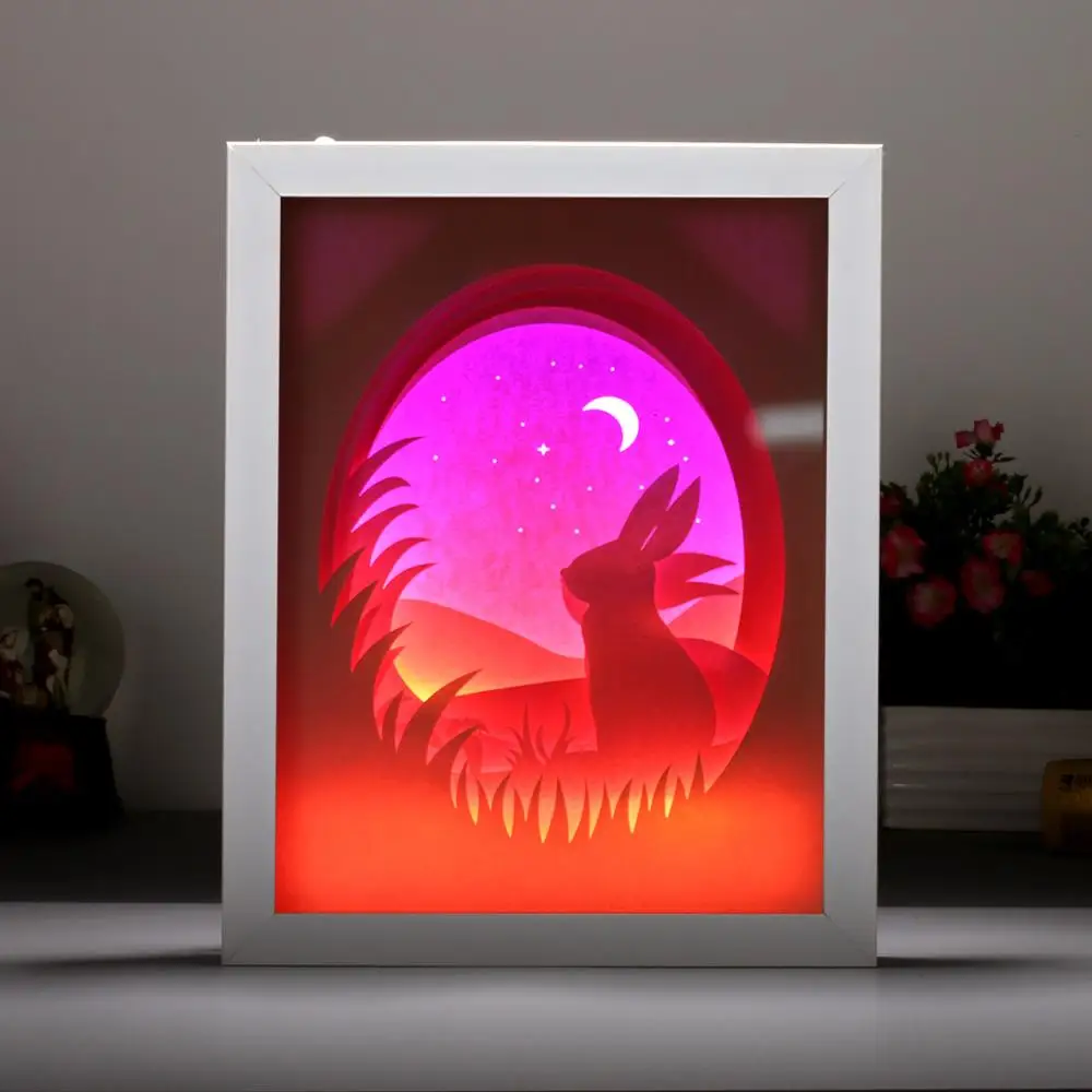 Paper Cut Light Box 3D Shadow Box Frame Light Art Painting Led Night Light Box Photo Picture Frame
Paper Cut Light Box 3D Shadow Box Frame Light Art Painting Led Night Light Box Photo Picture Frame