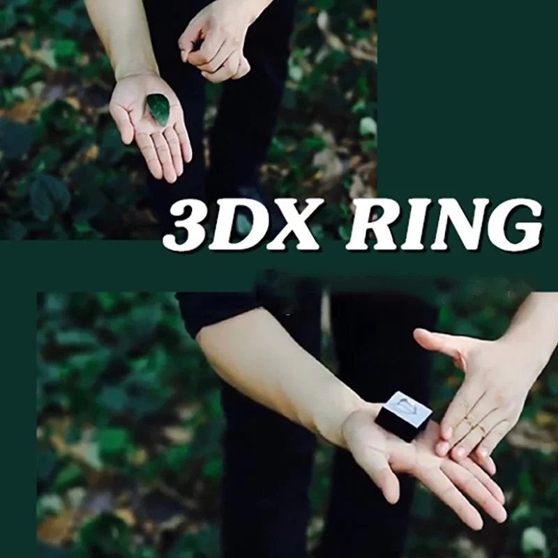 

3DX Ring Magic Tricks Left To Ring Box Appearing Ring Magician Close Up Street Gimmicks Illusions Props Romantic Magia Accessory