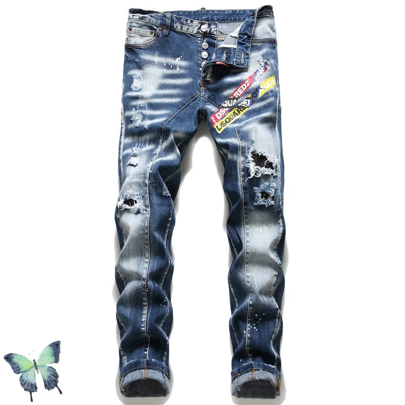 Коллекция DSQ, синие потертые мужские повседневные джинсовые брюки Dsquared2, джинсы для мужчин
Коллекция DSQ, синие потертые мужские повседневные джинсовые брюки Dsquared2, джинсы для мужчин
