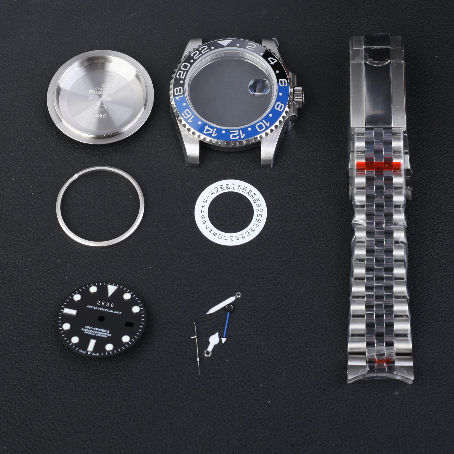 GMT blue and lback ceramic bezel CASE 904L STEEL FOR WATCH PARTS YM Factroy fit DIIY 2836 4 hands movement
GMT blue and lback ceramic bezel CASE 904L STEEL FOR WATCH PARTS YM Factroy fit DIIY 2836 4 hands movement
