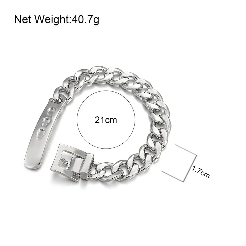 ALLYES Simple 3 Holes Link Chain Bracelets Bangles for Women Hip Hop Punk Belt buckle Bracelet Unisex Jewelry Couple Gifts
ALLYES Simple 3 Holes Link Chain Bracelets Bangles for Women Hip Hop Punk Belt buckle Bracelet Unisex Jewelry Couple Gifts