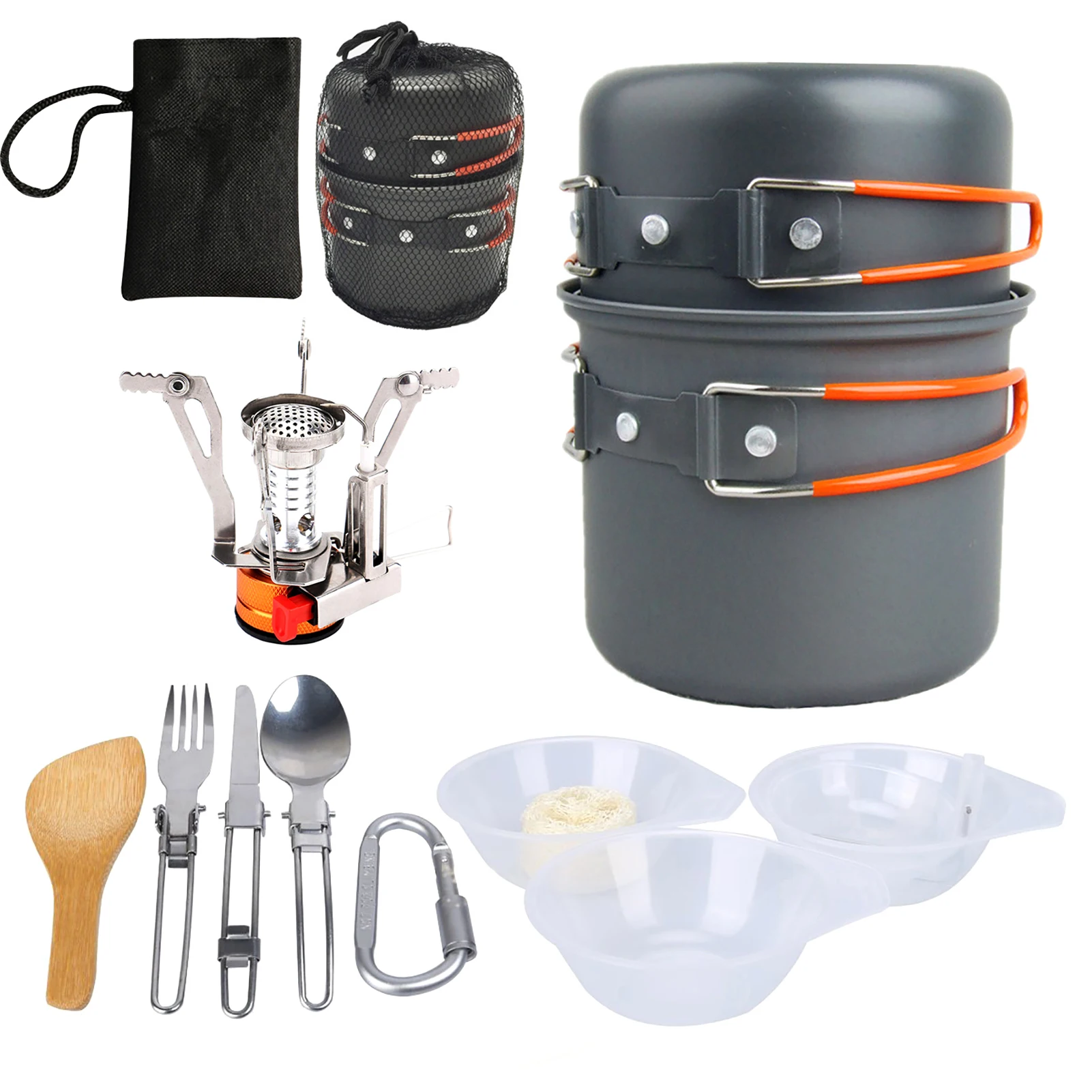 Stainless Steel Picnic Aluminum Alloy Camping Cookware Set Cooking Pot Lightweight Durable Outdoor Hiking Folding Handle
Stainless Steel Picnic Aluminum Alloy Camping Cookware Set Cooking Pot Lightweight Durable Outdoor Hiking Folding Handle