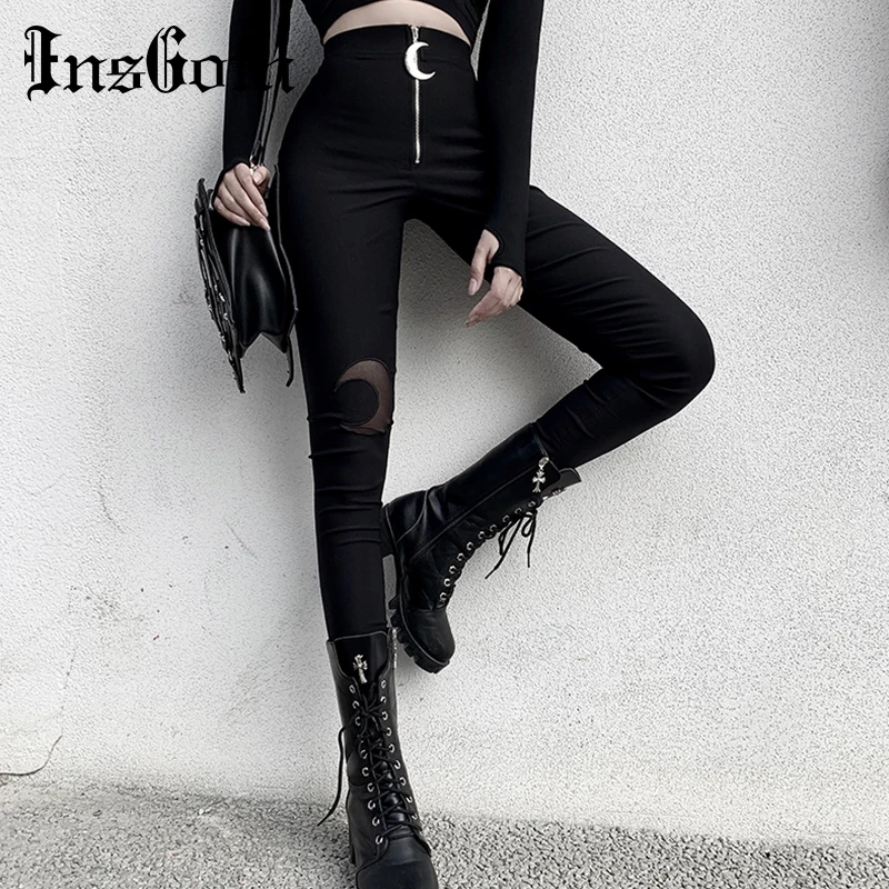InsGoth Black Pencil High Waist Pants Gothic Moon Zipper Hollow Out Bodycon Women Long Trousers Casual Streetwear Vintage Pants
InsGoth Black Pencil High Waist Pants Gothic Moon Zipper Hollow Out Bodycon Women Long Trousers Casual Streetwear Vintage Pants