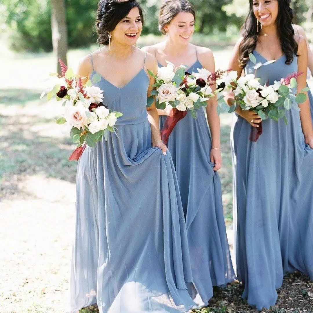 2021 Simple Design Spaghetti Straps Bridesmaid Dresses Chiffon Maid of Honor Dress for Wedding Party Custom Made
2021 Simple Design Spaghetti Straps Bridesmaid Dresses Chiffon Maid of Honor Dress for Wedding Party Custom Made