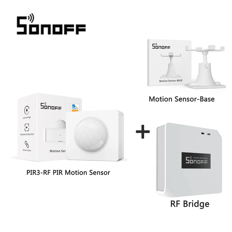 

SONOFF PIR3-RF PIR Motion Sensor Smart Scenes Alert /Normal Mode Notification eWelink APP Work With SONOFF 433MHz RF Bridge R2