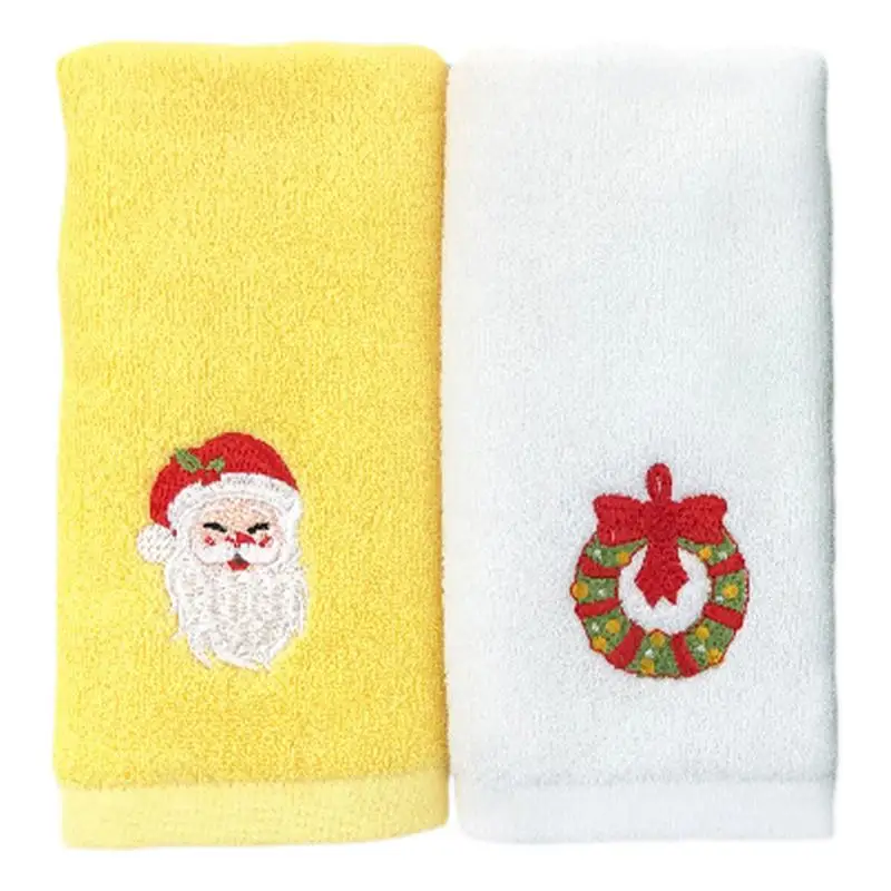 2pcs Christmas Face Towel Luxury Cotton Christmas Pattern Towel Santa Claus Elk Face Washing Towel Cloth Gift Bathroom Access 
2pcs Christmas Face Towel Luxury Cotton Christmas Pattern Towel Santa Claus Elk Face Washing Towel Cloth Gift Bathroom Access