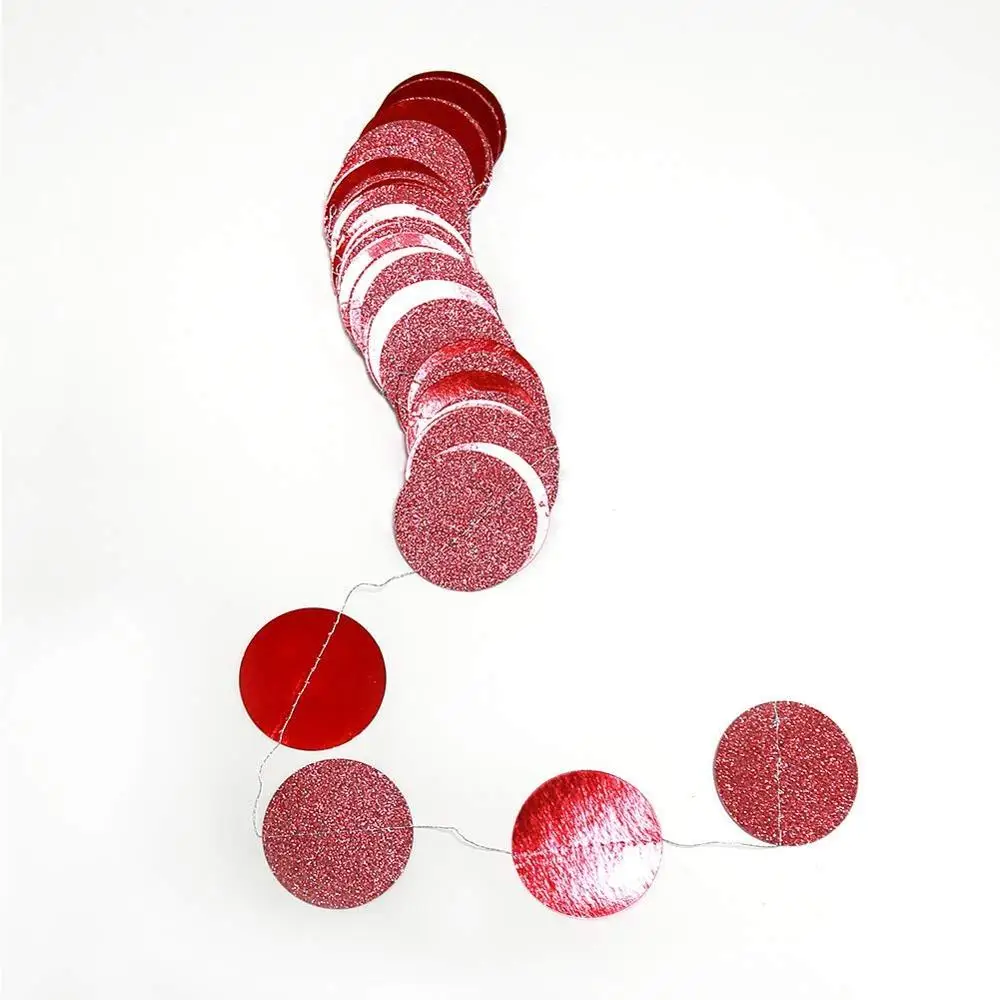 4Meter Paper Glitter Red Circle Garlands String Dots Hanging Bachelorette Party Streamer Wedding Baby Shower Holiday Decorations
4Meter Paper Glitter Red Circle Garlands String Dots Hanging Bachelorette Party Streamer Wedding Baby Shower Holiday Decorations