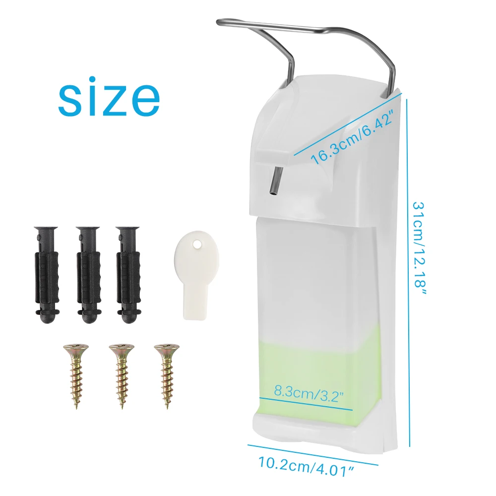 Onever 1000ml Elbow Press Disinfectant Dispenser Wall-Mounted Soap Pumps Soap Dispenser For Home Hotel Hospital
Onever 1000ml Elbow Press Disinfectant Dispenser Wall-Mounted Soap Pumps Soap Dispenser For Home Hotel Hospital
