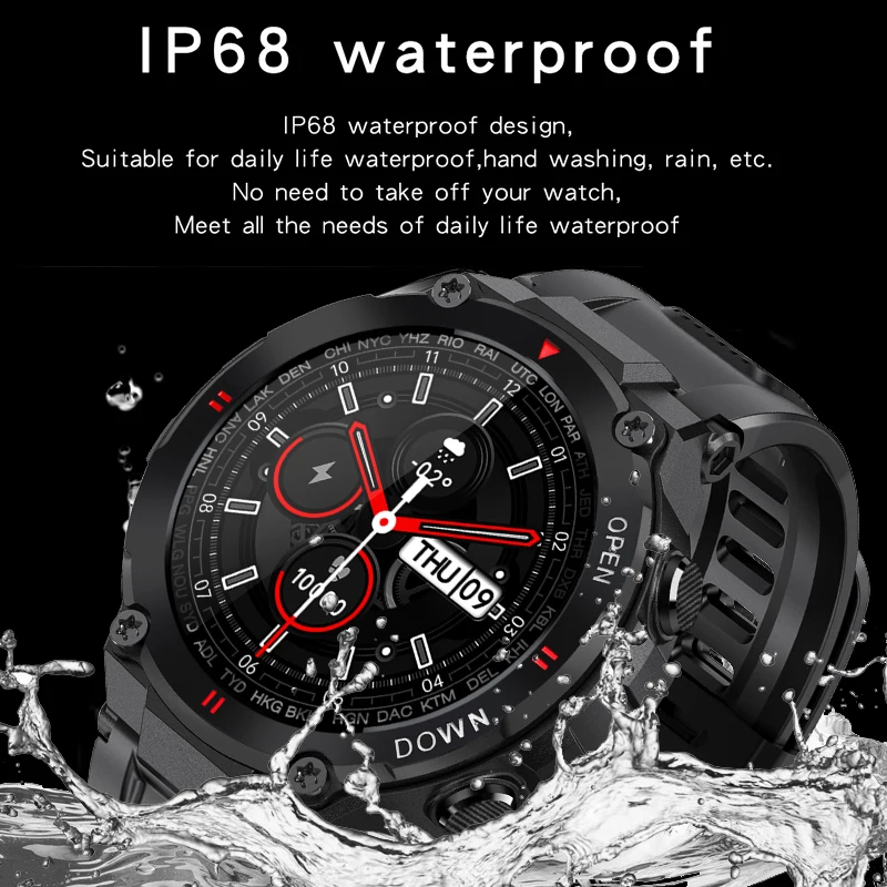 2021 Military sports Smart Watches Bluetooth call Clock Heart rate monitor IP68 waterproof Activity tracker smart watch for men
2021 Military sports Smart Watches Bluetooth call Clock Heart rate monitor IP68 waterproof Activity tracker smart watch for men