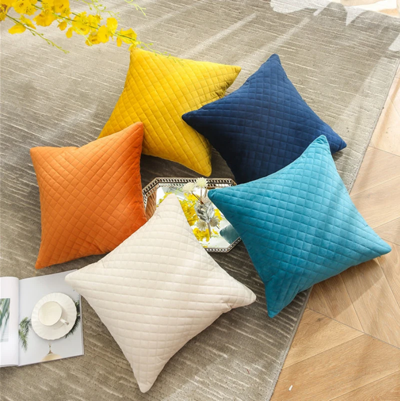 Diamond Lattice Cushion Cover Home Textile Products Solid Color Pillowcase Pillowcase Velvet Pillowcase Comfortable
Diamond Lattice Cushion Cover Home Textile Products Solid Color Pillowcase Pillowcase Velvet Pillowcase Comfortable