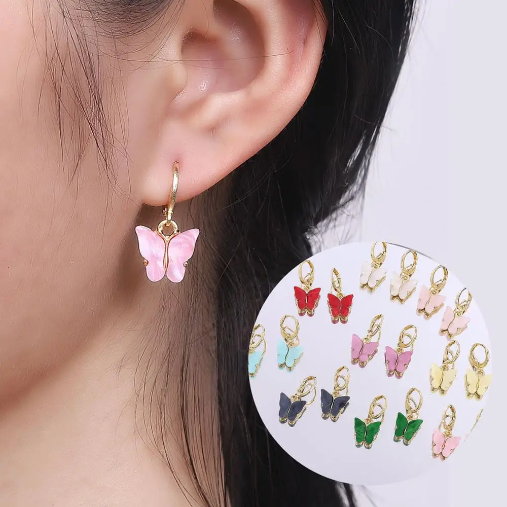 2020 Fashion Cute Butterfly Women's Earrings Stud Color Acrylic Stud Earrings Animal Sweet Colorful Stud Earrings Girls Jewelry
2020 Fashion Cute Butterfly Women's Earrings Stud Color Acrylic Stud Earrings Animal Sweet Colorful Stud Earrings Girls Jewelry