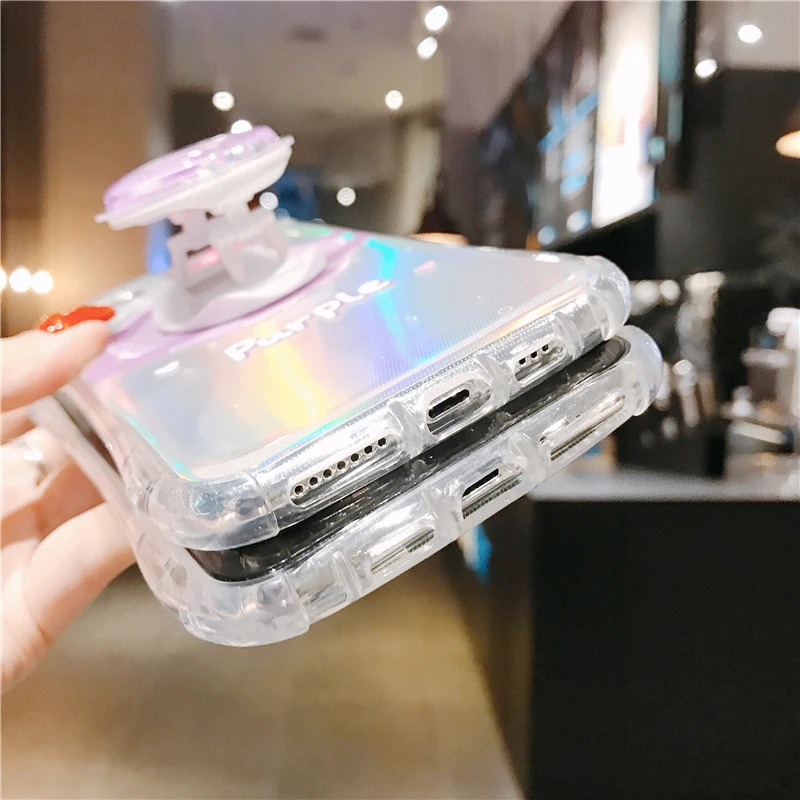 Laser Glitter Planet Star Holder Phone Case For iPhone 11Pro Case XR XS Max X 8 7 6 Plus Arc Shaped Stand Transparent Soft Cover
Laser Glitter Planet Star Holder Phone Case For iPhone 11Pro Case XR XS Max X 8 7 6 Plus Arc Shaped Stand Transparent Soft Cover