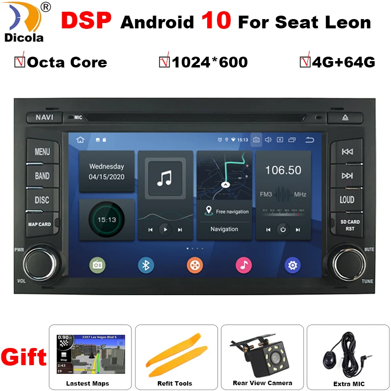 7" IPS Android 10.0 Car Multimedia Player Radio For Seat Leon MK3 2012 2013 2014 2015 2016 2017 2018 GPS DVD FM RDS DSP CarPlay
7" IPS Android 10.0 Car Multimedia Player Radio For Seat Leon MK3 2012 2013 2014 2015 2016 2017 2018 GPS DVD FM RDS DSP CarPlay