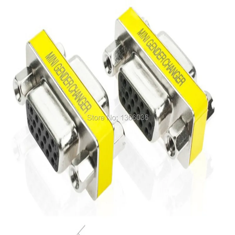 300pcs/lot 15 Pins D-Sub DB15 VGA Female to Female to Male to male VGA Connector Adapter Extender Plug
300pcs/lot 15 Pins D-Sub DB15 VGA Female to Female to Male to male VGA Connector Adapter Extender Plug