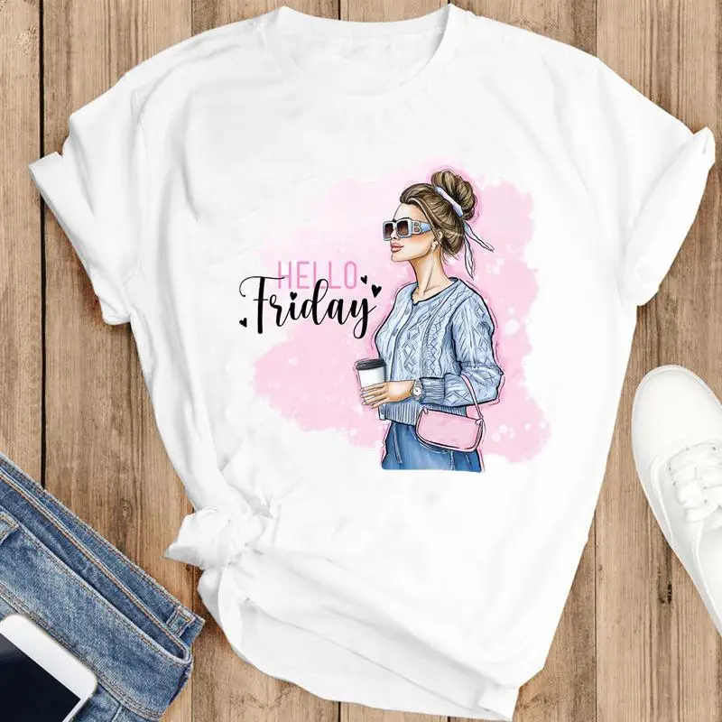 Женские футболки с рисунком кофе Love Sweet Life, топы с коротким рукавом, женская модная футболка с принтом, женская одежда с мультяшным рисунком, ...
Женские футболки с рисунком кофе Love Sweet Life, топы с коротким рукавом, женская модная футболка с принтом, женская одежда с мультяшным рисунком, ...