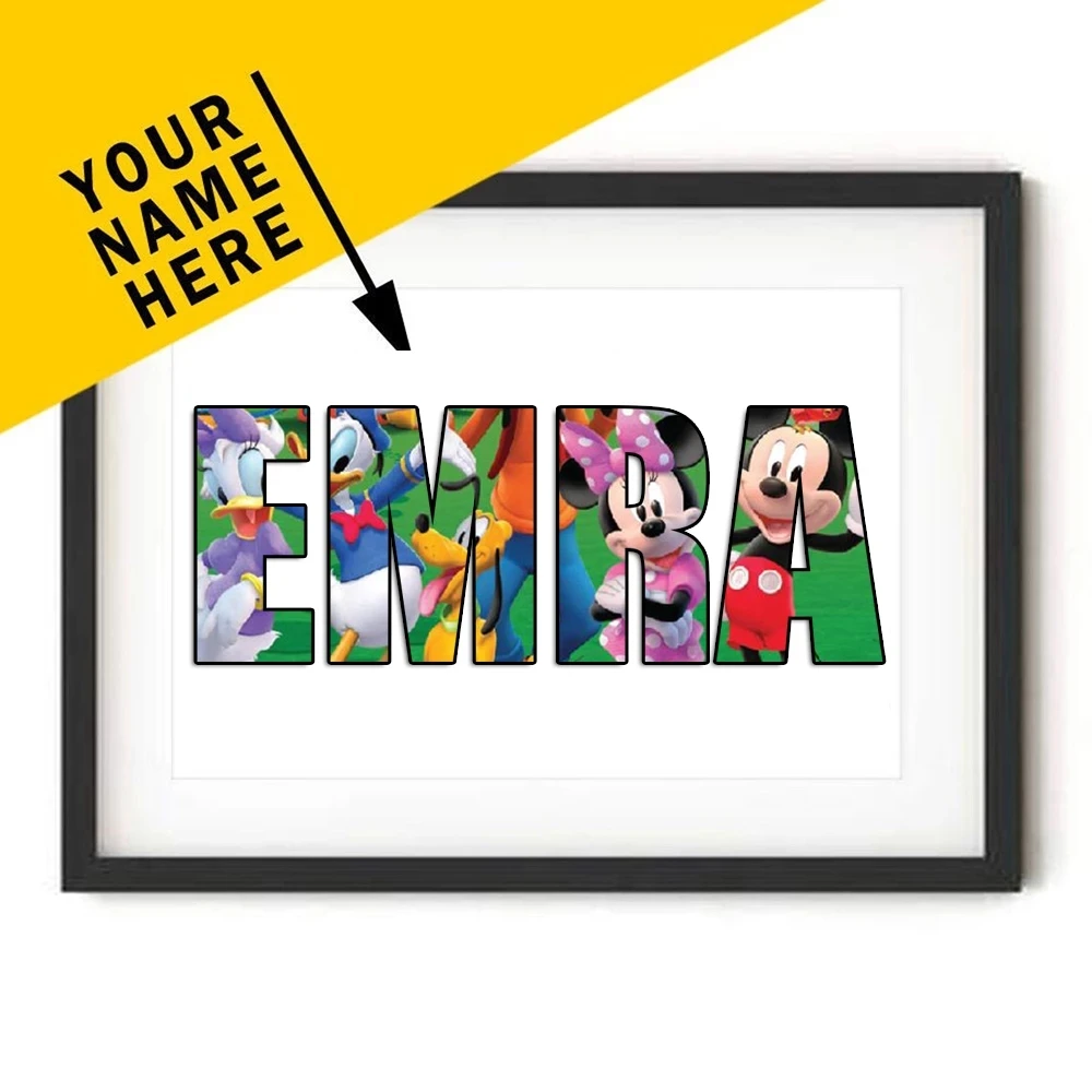 DIY Customize Disney Themed Art NAME Word Print MARVEL Movie Poster MICKEY MOUSE Canvas Painting Home Decor Kid Birthday Gift
DIY Customize Disney Themed Art NAME Word Print MARVEL Movie Poster MICKEY MOUSE Canvas Painting Home Decor Kid Birthday Gift