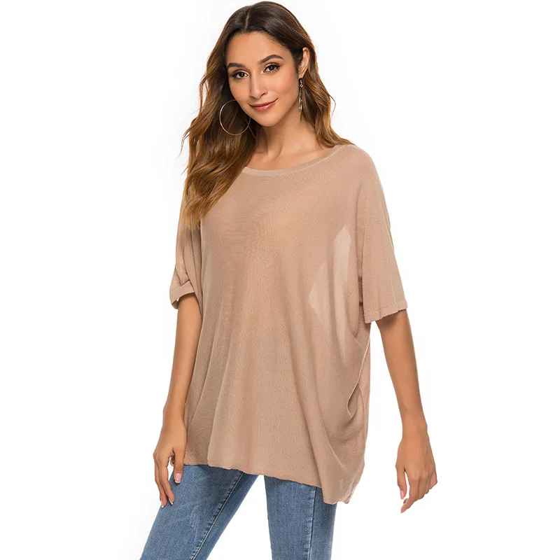 Designer Brand Summer Fashion Loose Sweater Women Slash Neck Thin Pullovers Solid Ladies Batwing Sleeves Clothes
Designer Brand Summer Fashion Loose Sweater Women Slash Neck Thin Pullovers Solid Ladies Batwing Sleeves Clothes