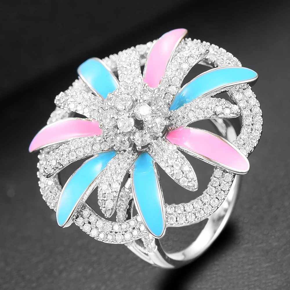 GODKI Jimbora Luxury Dubai Morocco Shiny Flower Big Ring For Women Bridal Wedding Party brincos para as mulheres 2020 New Hot
GODKI Jimbora Luxury Dubai Morocco Shiny Flower Big Ring For Women Bridal Wedding Party brincos para as mulheres 2020 New Hot