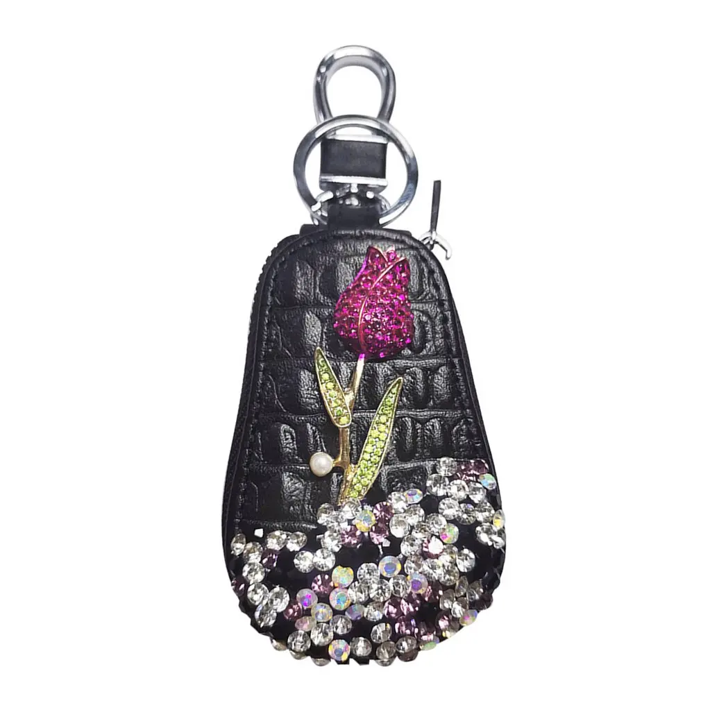 Flower Car Key Holder Storage Case Crystal Diamond Key Chains Key Cover Remote Key Bag For Interior Accessories
Flower Car Key Holder Storage Case Crystal Diamond Key Chains Key Cover Remote Key Bag For Interior Accessories