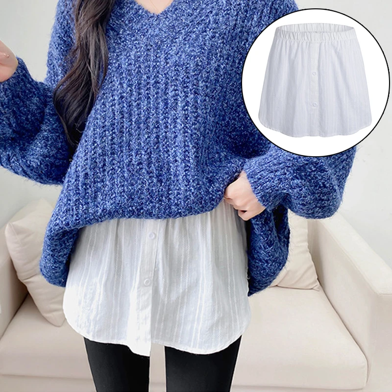 Women Shirt Extender Detachable Elastic Waist Layered Solid Color False Mini Skirt Fake Hem Fashion Thin Short Skirt
Women Shirt Extender Detachable Elastic Waist Layered Solid Color False Mini Skirt Fake Hem Fashion Thin Short Skirt