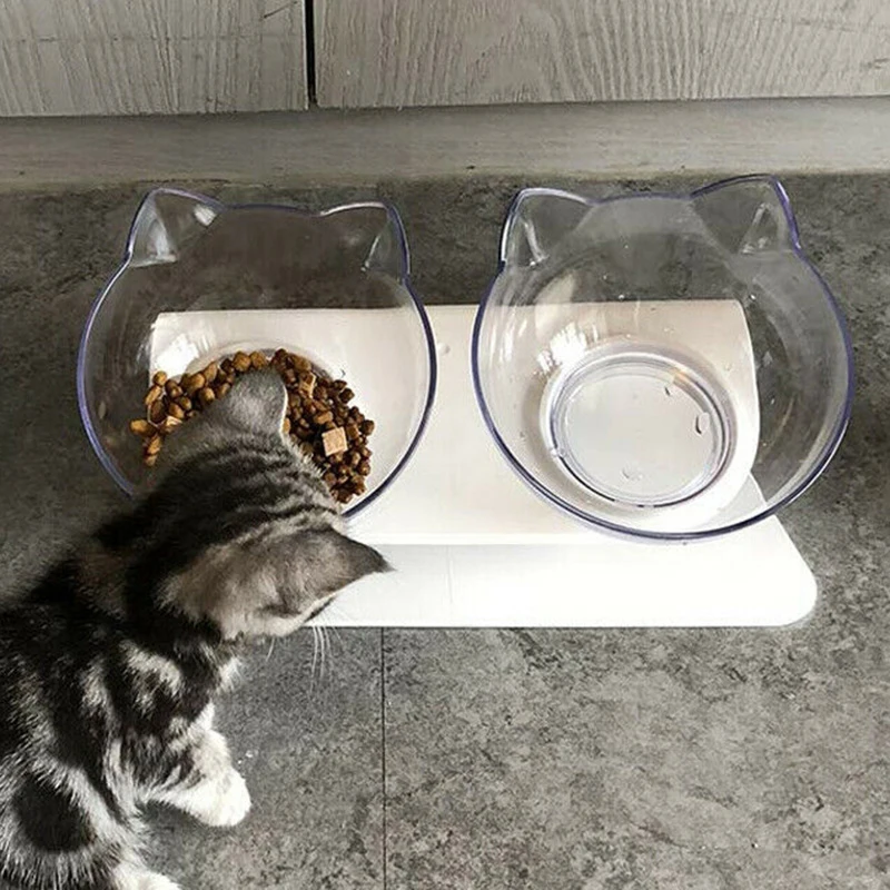 Newest Tilted Anti-Vomiting Cat Feeder Feeding Food Bowl Protect Spine Anti-slip Double Bowls with Stand
Newest Tilted Anti-Vomiting Cat Feeder Feeding Food Bowl Protect Spine Anti-slip Double Bowls with Stand