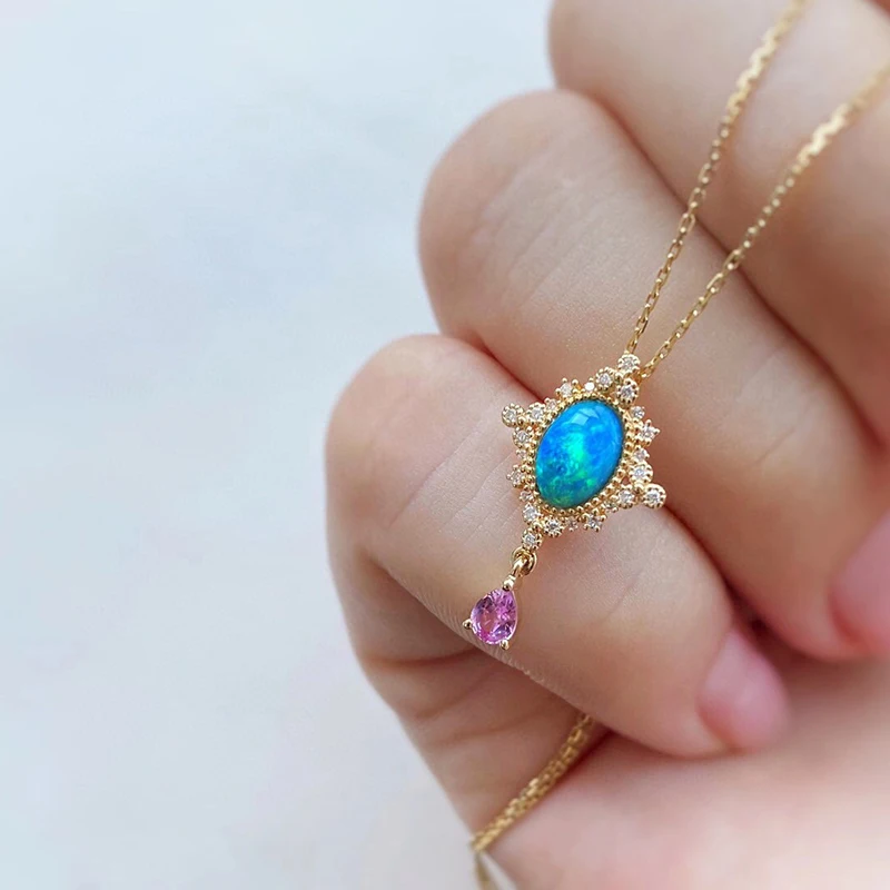 AINUOSHI 18K Gold Oval Shapd 0.40ct Natural Opal Real Diamond French Vintage Gemstone Pendant Necklace for Women Jewelry 18''
AINUOSHI 18K Gold Oval Shapd 0.40ct Natural Opal Real Diamond French Vintage Gemstone Pendant Necklace for Women Jewelry 18''