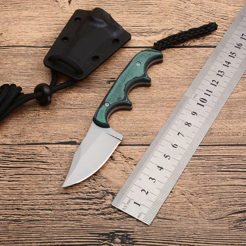 Карманный прямой уличный нож с лезвием 8cr13 двухцветный G10 ручной фиксированный