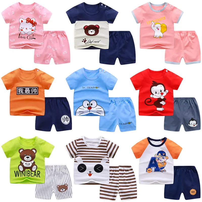 Cotton Summer Baby Children Soft Shorts Suit T-shirt+shorts 2pcs Boys Girls Kids Cartoon Infant Toddles Clothes For 0-7years Old
Cotton Summer Baby Children Soft Shorts Suit T-shirt+shorts 2pcs Boys Girls Kids Cartoon Infant Toddles Clothes For 0-7years Old