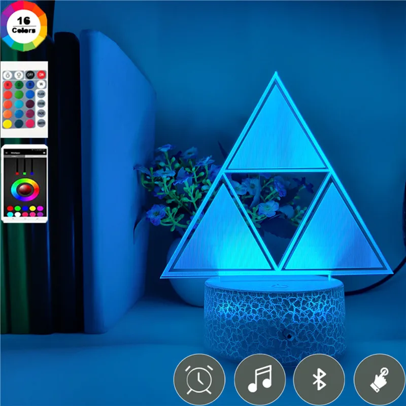 Geometry 3D Illusion Night Light LED Triangle Desk Lamp Acrylic Nightlight Teaching Aid Kids Gift APP Control Room Decoration
Geometry 3D Illusion Night Light LED Triangle Desk Lamp Acrylic Nightlight Teaching Aid Kids Gift APP Control Room Decoration